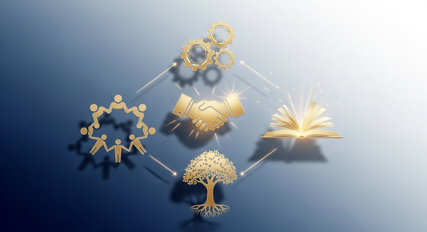 Students in a university hallway